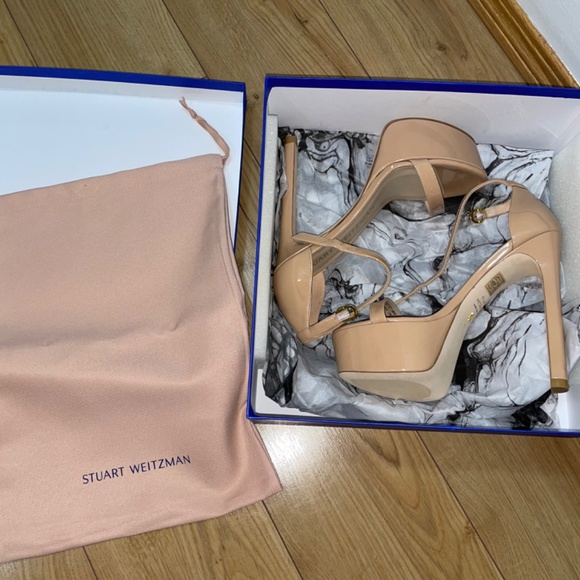 Stuart Weitzman NUDIST HOLLYWOOD PLATFORM SANDAL - Brand New in Box Sz 7 - Picture 7 of 10
